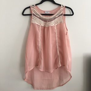 Tobi tank with collar embroidery